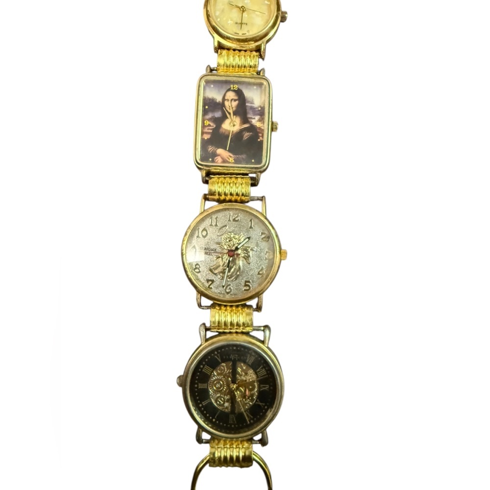 Handmade Unique Watch Purse Strap w/ Gold Accents - Picture 6 of 16